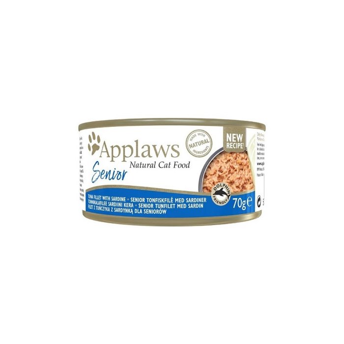Applaws kassi konserv Senior tuunikala / sardiin / 70g