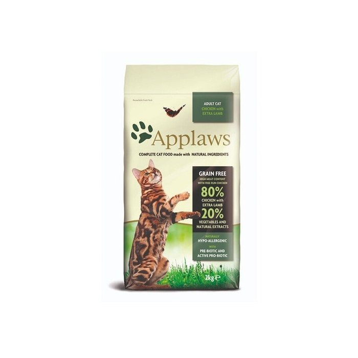 Kuivtoit Applaws täiskasvanud kassidele kana- ja lambalihaga / 400g
