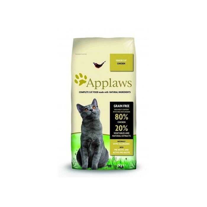 Kuivtoit Applaws eakatele kassidele kanalihaga / 400 g