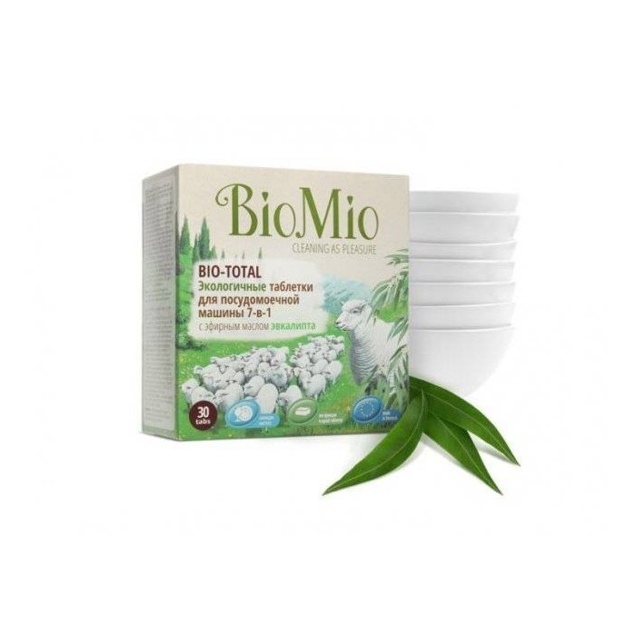 BioMio Таблетки для мытья посуды с эвкалиптовым маслом / 30шт.