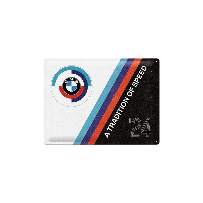 Metallplaat 30x40cm / BMW Motorsport-Tradition Of Speed