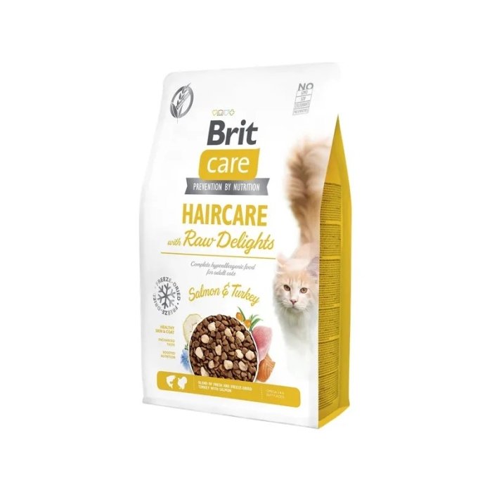 Brit Care Grain-Free Haircare kassitoit 2 kg – läikiv karv ja terve nahk