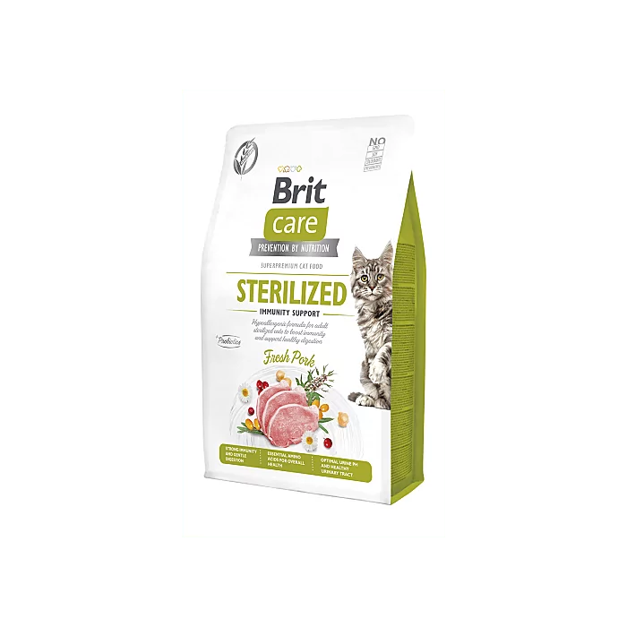 Brit Care Cat Grain-Free Sterilized Immunity Support kassitoit  sealihaga 400g