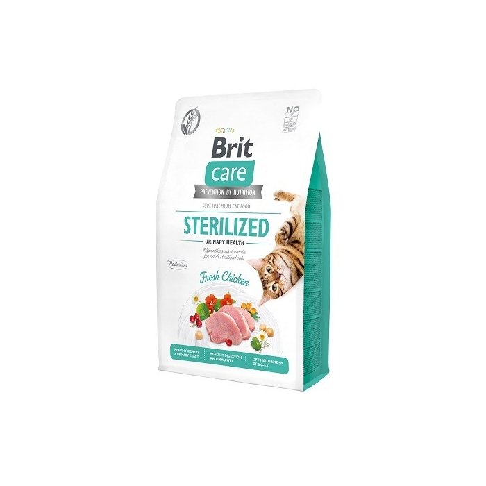 Teraviljavaba hüpoallergeenne täistoit täiskasvanud steriliseeritud kassidele värske kanalihaga / 2kg