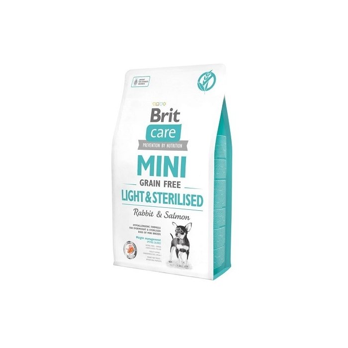 Brit Care Mini Light & Sterilised Rabbit & Salmon  jäneseliha ja lõhega koeratoit / 2kg