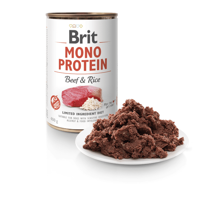 Brit Care Mono Protein Beef & Rice konserv tundliku seedimisega koertele