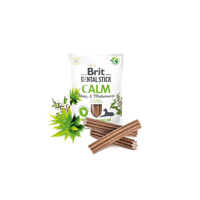 Brit Dental Stick Calm närimispulgad koertele 7tk 251g