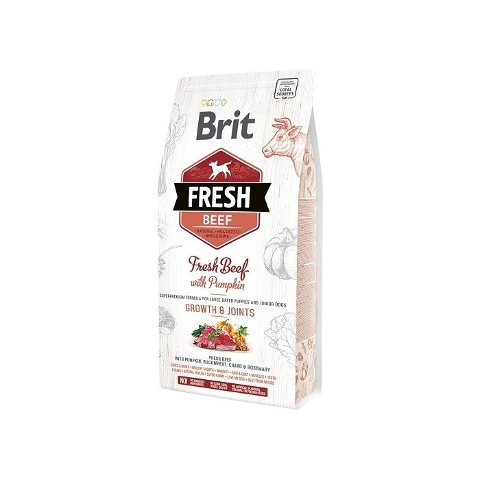 Brit Fresh Beef & Pumpkin Puppy / veiseliha ja kõrvitsaga Large Bones & Joints / 12kg