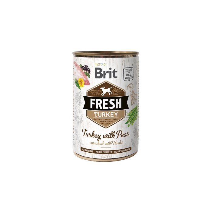 Brit Fresh Turkey with Peas konserv koertele 400g