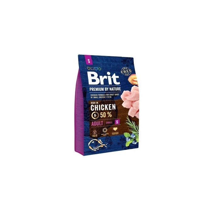 Brit Premium by Nature Adult S koeratoit 3kg