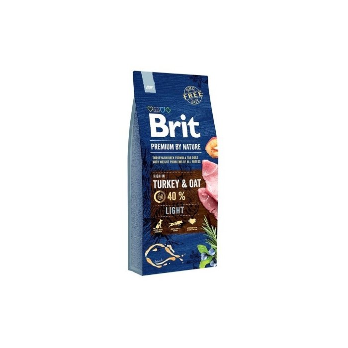 Brit Premium by Nature Light  Turkey&Oat / 15kg 