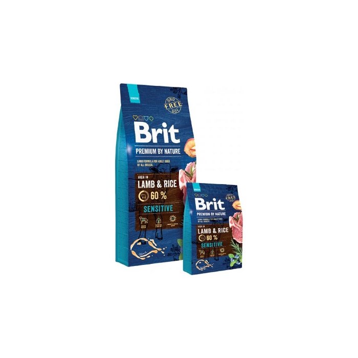 Brit Premium by Nature Sensitive Lamb & Rice koertele /  15kg