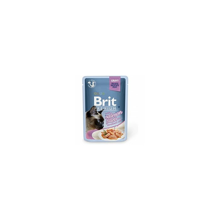 Brit Premium lõhe filee kastmes steriliseeritud kassidele / 85g