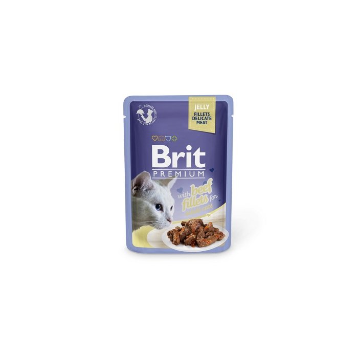 Brit Premium Beef märgtoit kassidele veisefilee tarrendis 85g