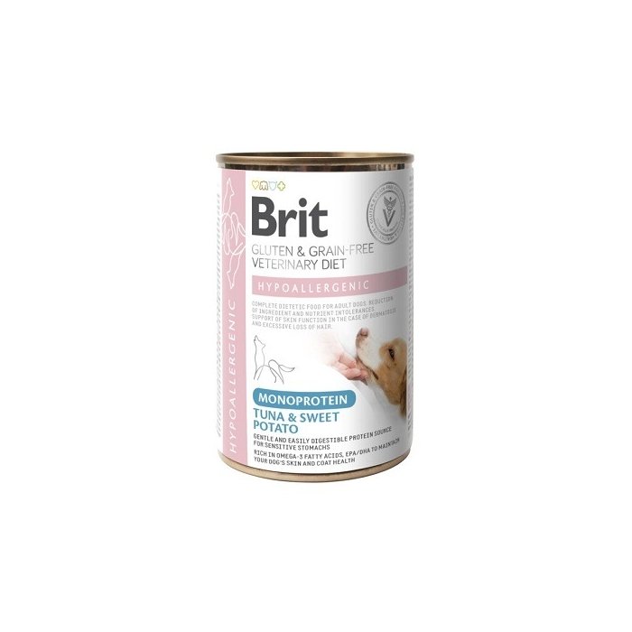 Brit Veterinary Diet Hypoallergenic Monoprotein Tuna konserv koerale 400g