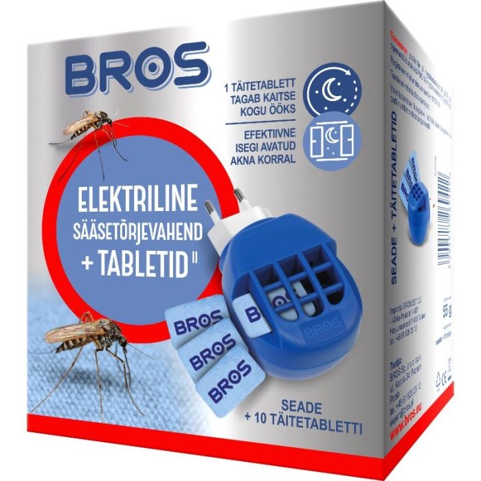 Bros Elektriline sääsetõrje + 10 täiteplaati