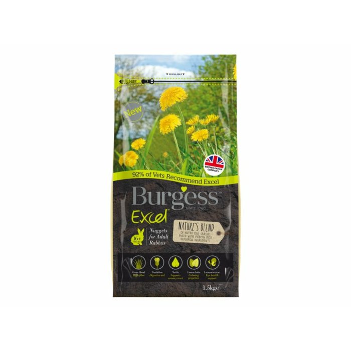 Burgess Excel küüliku täissööt Natures Blend / 1,5kg