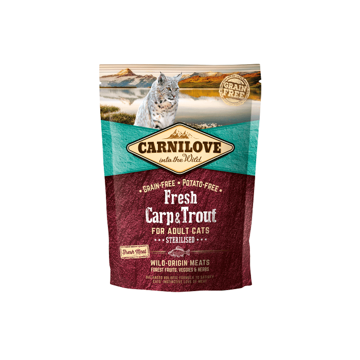 Carni Love FRESH Carp & Trout  täiskasvanud kassile karpkala&forelliga / 400g