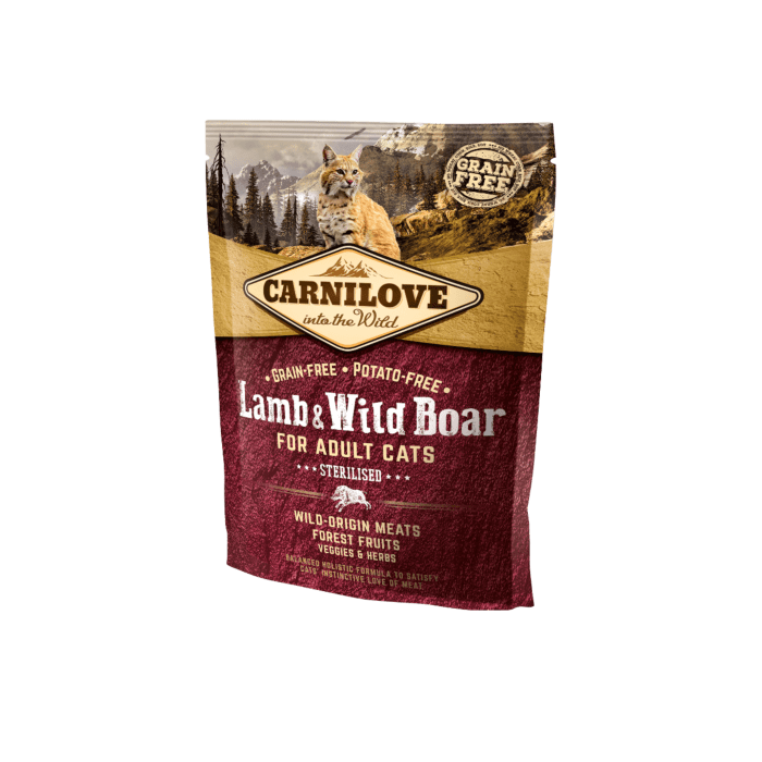 Carni Love Lamb & Wild Boar for Sterilised kassitoit Lamba & metssealihaga 400g