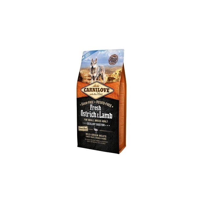 Carni Love Fresh Ostrich & Lamb for Small Adult koeratoit 6kg