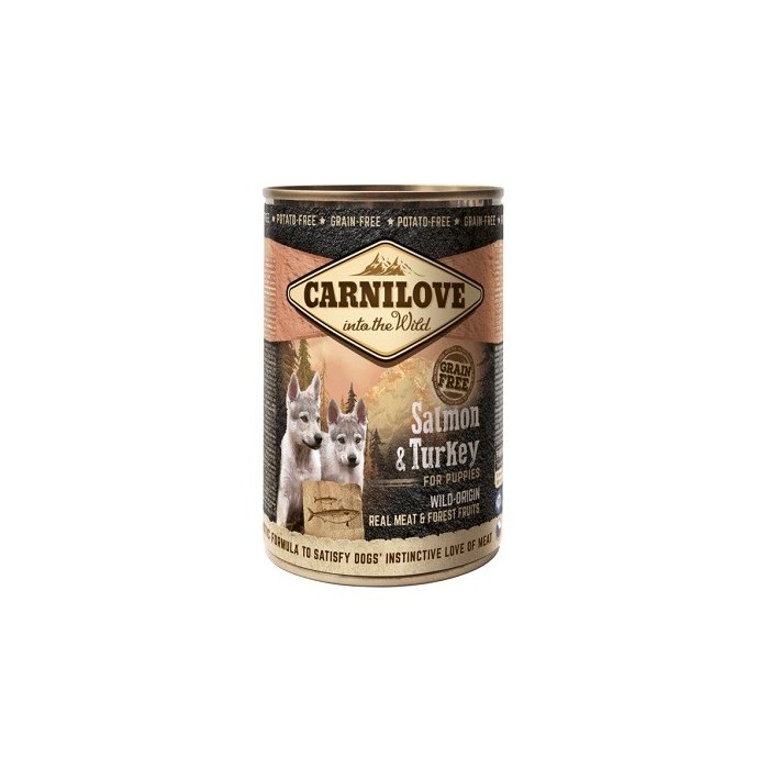 Carnilove Salmon & Turkey / lõhe ja kalkuni kutsika konserv / 400g