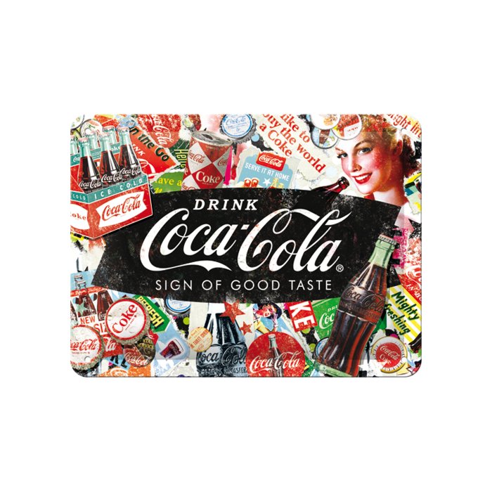 Metallplaat 15x20cm / Coca-Cola Collage