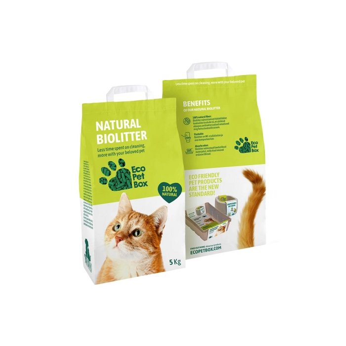 Eco Pet Box Natural Biolitter heina- ja puidugraanul 5kg