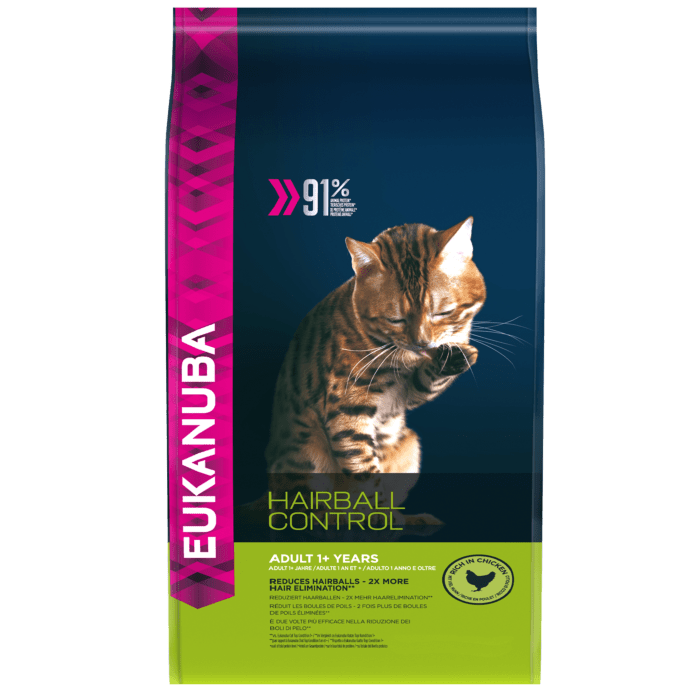 Kassitoit Eukanuba Adult Hairball for Indoor Cats / 2 kg