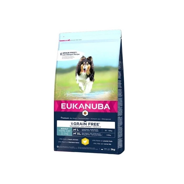 EUKANUBA Adult kanalihaga suurtele koertele teraviljavaba 12 kg