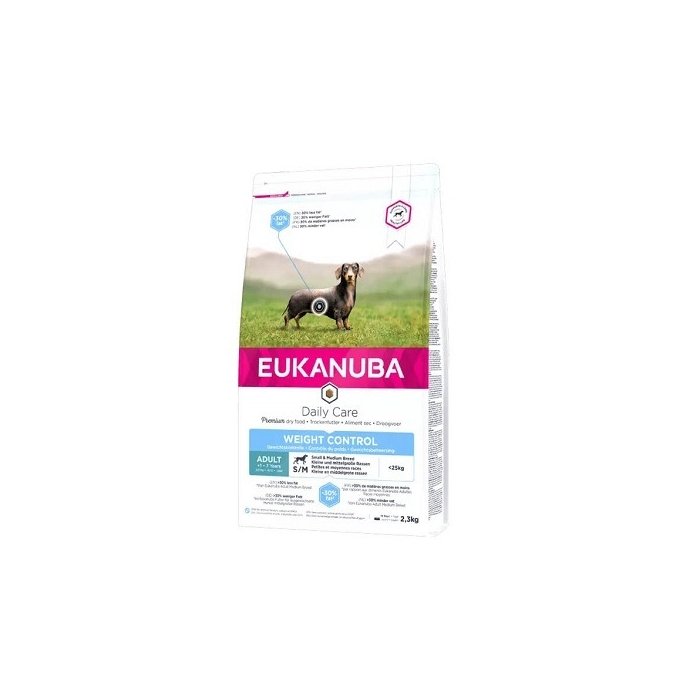 EUKANUBA Adult kanalihaga kaalujälgimiseks väikestele ja keskmistele koertele 2.3 kg