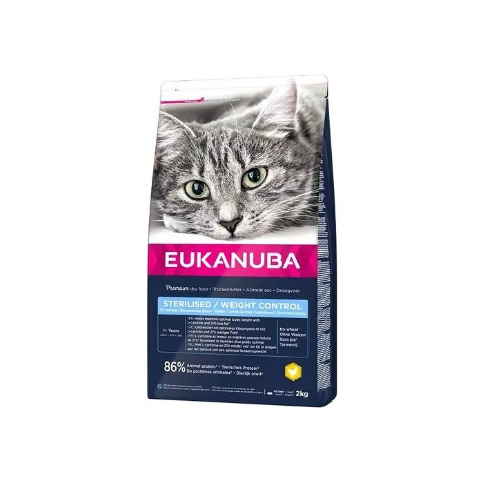EUKANUBA Adult kanalihaga steriliseeritud / ülekaalulistele kassidele 2 kg