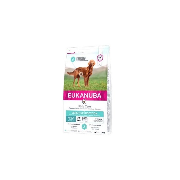 EUKANUBA Adult kanalihaga tundliku seedimisega koertele 2.3 kg