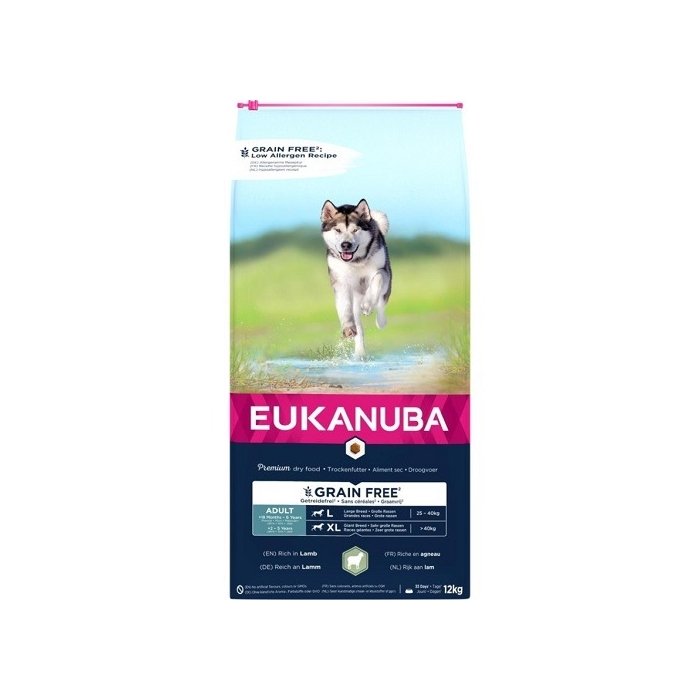 EUKANUBA Adult lambalihaga suurtele koertele teraviljavaba 12 kg