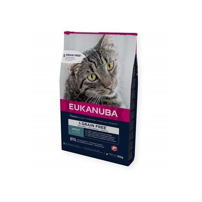 EUKANUBA Adult teraviljavaba lõhega kassidele 10 kg