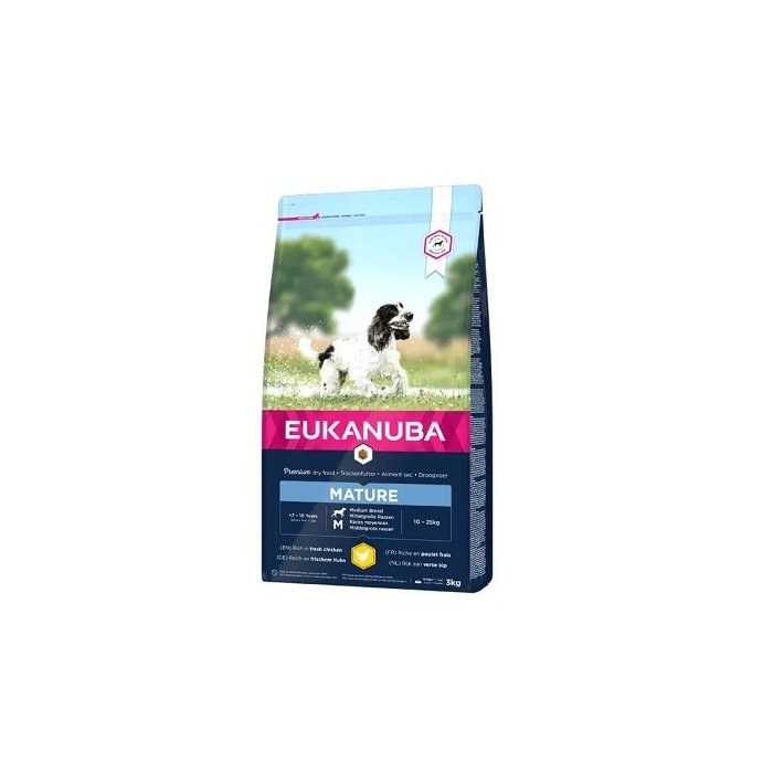 EUKANUBA Mature kanalihaga keskmistele koertele 3 kg