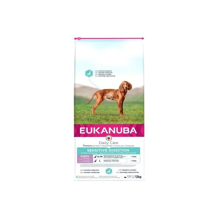 EUKANUBA Puppy kanalihaga tundliku seedimisega koertele 12 kg