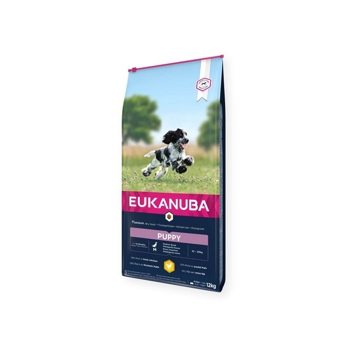 EUKANUBA Puppy kanalihaga keskmistele koertele 12 kg