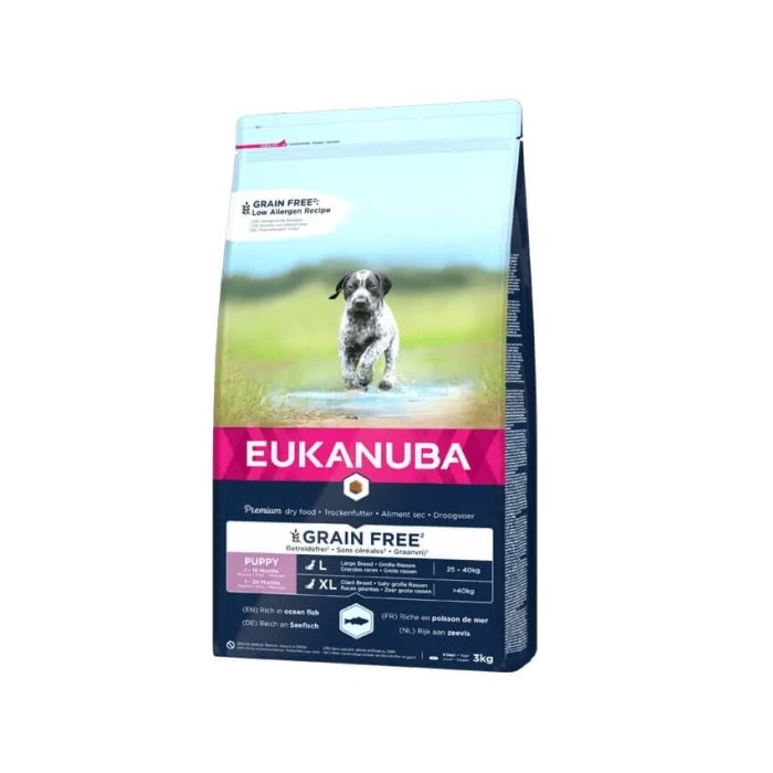 EUKANUBA Puppy ookeanikalaga suurtele koertele teraviljavaba 3 kg