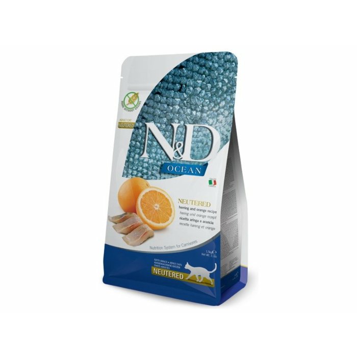 Farmina N&D ocean täissööt heeringa ja apelsiniga  5kg