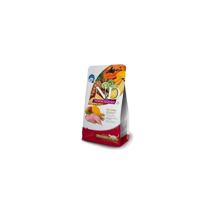 Farmina N&D Tropical Selection GMO ja teraviljavaba kassitoit kanaliha ja speltajahuga stereliseeritud & kastreeritud kassidele / 300g