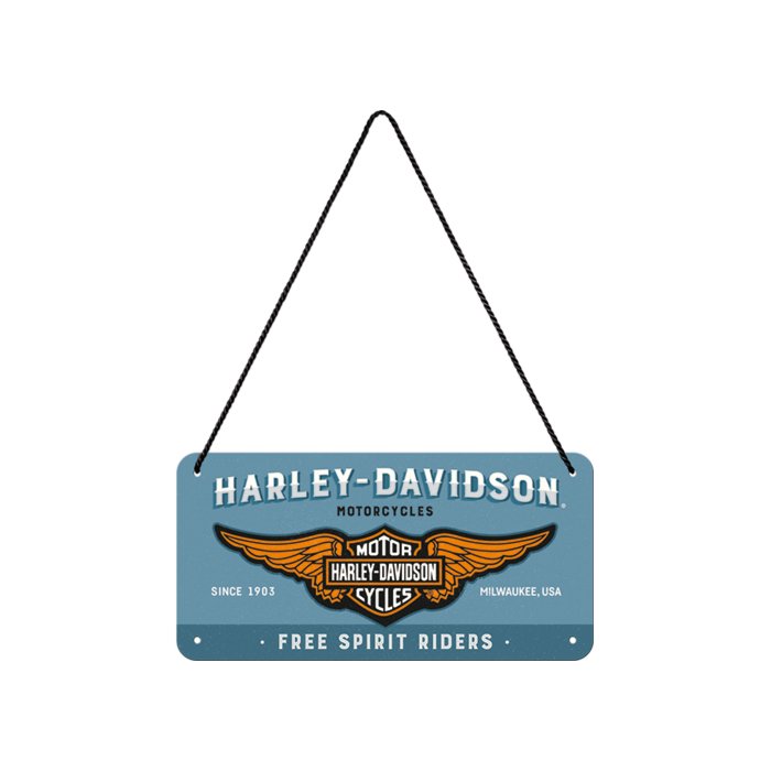 Metallplaat 10x20 cm / Harley-Davidson  logo / LM