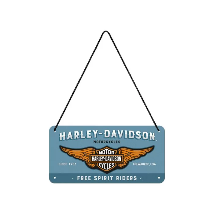 Металлический декоративный постер / Harley-Davidson Riders Only / 10x20см