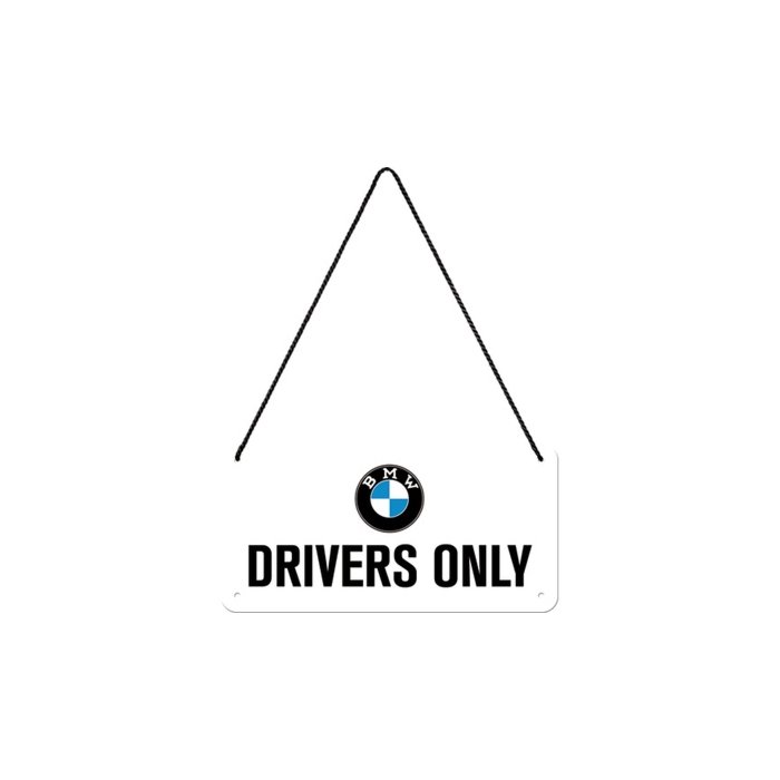 Retro metallplaat BMW - Drivers Only / 10x20cm