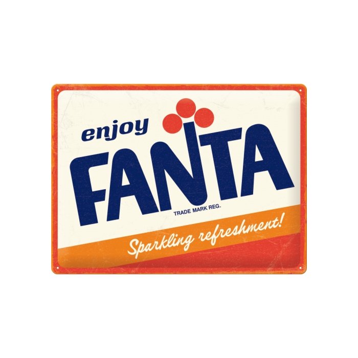 Metallplaat 30x40cm / Fanta - Logo