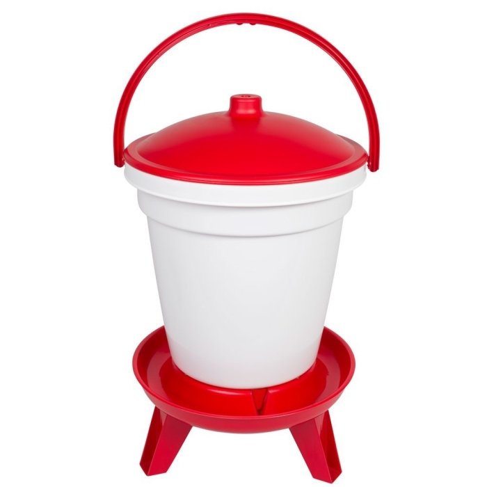 Jootur kodulindudele Ø35cm jalgadel / 18l / punane