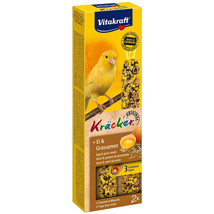 Vitakraft kanaarilindude maius Kräcker muna ja rohuseemnetega / 2tk.
