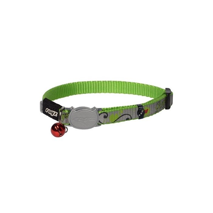 Kassi kaelarihm Rogz Reflectocat Lime Fish 11m/20-31cm
