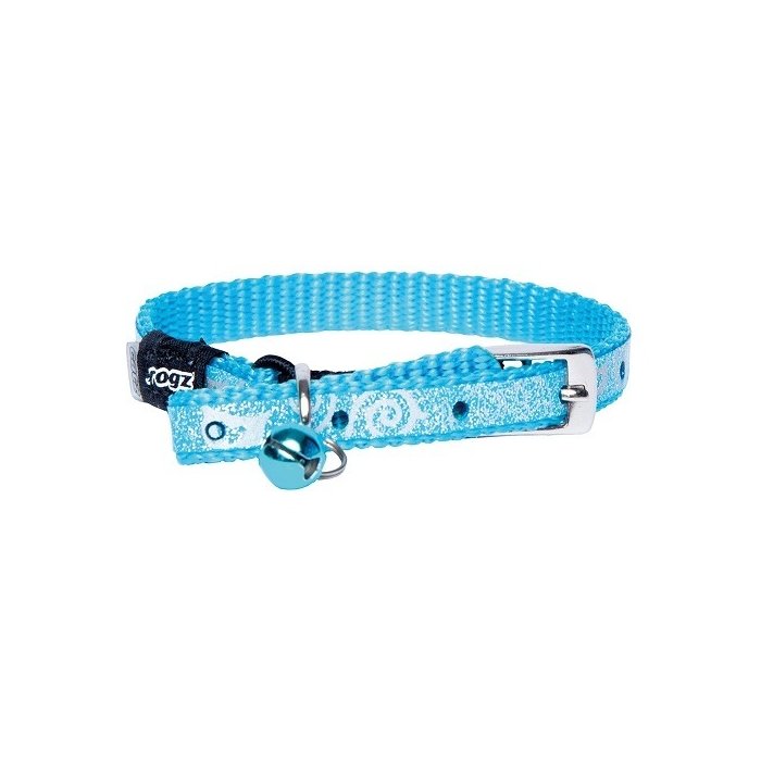 Kassi kaelarihm Rogz Sparklecat türkiissinine 8 mm / 16.5 - 23 cm