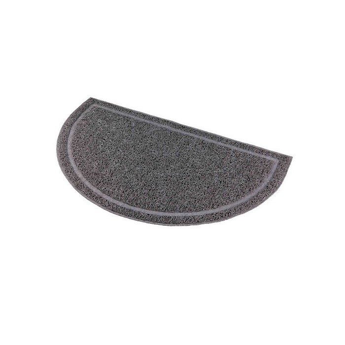 Kassi tualeti käpamatt, poolringikujuline, PVC, 59 × 35 cm, antratsiit