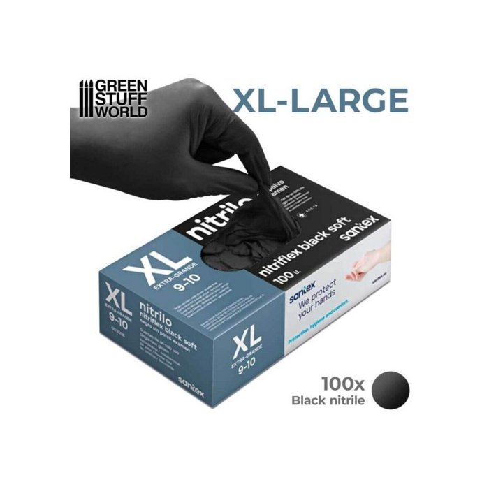 Kindad nitriil must Nitriflex Black XL (100tk/karp)